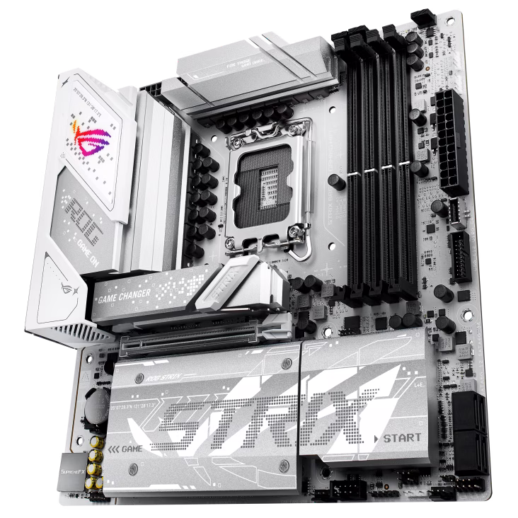 ASUS ROG STRIX B860-G GAMING WIFI DDR5 micro-ATX Motherboard,  4 x DIMM slots, max. 256GB, DDR5, GEN 5, 4 x M.2 slots and 4 x SATA 6Gb/s ports,  Thunderbolt 4, Wi-Fi 7, BT v5.4, White | 90MB1JF0-M0EAY0 thumbnail 4