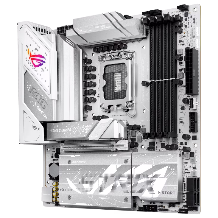 ASUS ROG STRIX B860-G GAMING WIFI DDR5 micro-ATX Motherboard,  4 x DIMM slots, max. 256GB, DDR5, GEN 5, 4 x M.2 slots and 4 x SATA 6Gb/s ports,  Thunderbolt 4, Wi-Fi 7, BT v5.4, White | 90MB1JF0-M0EAY0 thumbnail 6