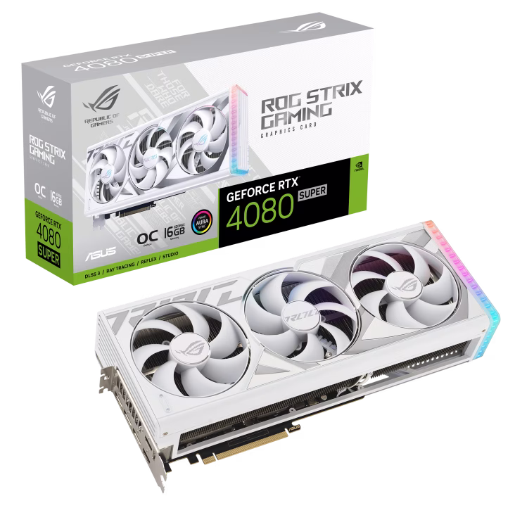 ASUS ROG Strix GeForce RTX 4080 SUPER 16GB GDDR6X White OC Edition Graphic card, White | 90YV0KB2-M0NA00 thumbnail 6