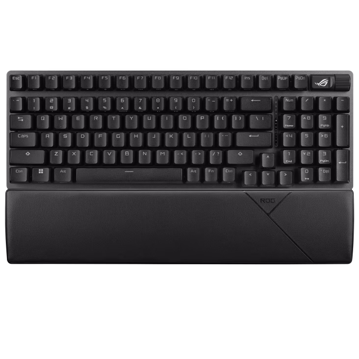 ASUS ROG Strix Scope II 96 Wireless Gaming Keyboard, Hot-Swappable, ROG Omni Receiver, UV-Coated ABS keycaps, Tri-Mode Connection, Arabic Layout, Black | 90MP037A-BKCA00 – Buy Online
