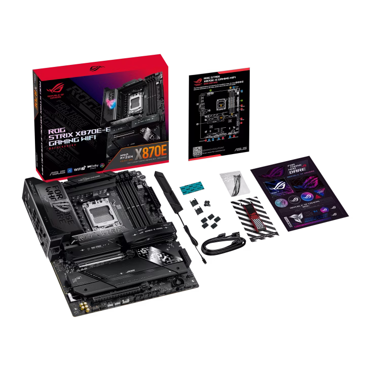 ASUS ROG STRIX X870E-E GAMING WIFI AM5 DDR5 ATX Motherboard, 4x DIMM slots, max. 192GB Upto 8400+ MT/s, 5x M.2 slots 4x SATA, PCIe 5.0, Wi-Fi 7, 2.5Gb Ethernet, AI Solution | 90MB1IB0-M0EAY0 thumbnail 5