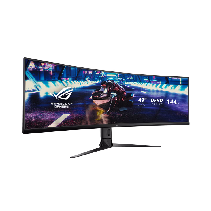 ASUS ROG Strix XG49VQ Super Ultra-Wide HDR Curved Gaming Monitor, 49-inch 32:9 (3840 x 1080), 144Hz, FreeSync 2 HDR, DisplayHDR 400, DCI-P3: 90%, Shadow Boost | 90LM04H0-B01170 thumbnail 5