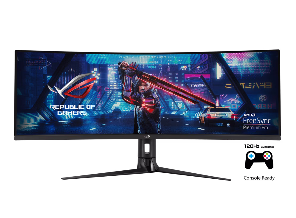 ASUS ROG Strix XG49VQ Super Ultra-Wide HDR Curved Gaming Monitor, 49-inch 32:9 (3840 x 1080), 144Hz, FreeSync 2 HDR, DisplayHDR 400, DCI-P3: 90%, Shadow Boost | 90LM04H0-B01170 – Buy Online