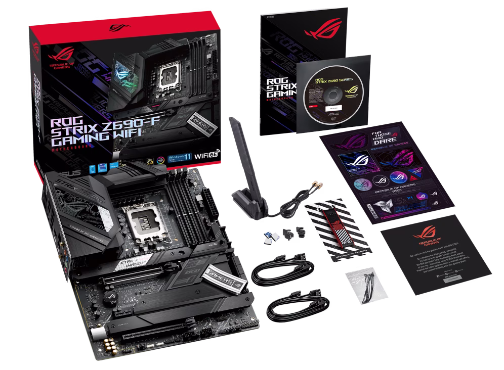 ASUS ROG STRIX Z690-F GAMING WIFI Intel Z690 LGA 1700 ATX DDR5 Motherboard, PCIe 5.0, 16+1 power stages, DDR5 memory support, Two-Way AI Noise Cancelation, AI Overclocking, WiFi 6E | 90MB18M0-M0EAY0 thumbnail 7
