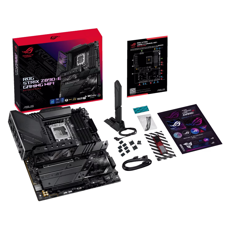 ASUS ROG STRIX Z890-E GAMING WIFI LGA1851 ATX Motherboard, Z890 Chipset,  4x DIMM slots, max. 192GB, DDR5,  7x M.2 slots and 4x SATA 6Gb/s, PCIe 5.0, Wi-Fi 7 & BT | 90MB1IM0-M0EAY0 thumbnail 12