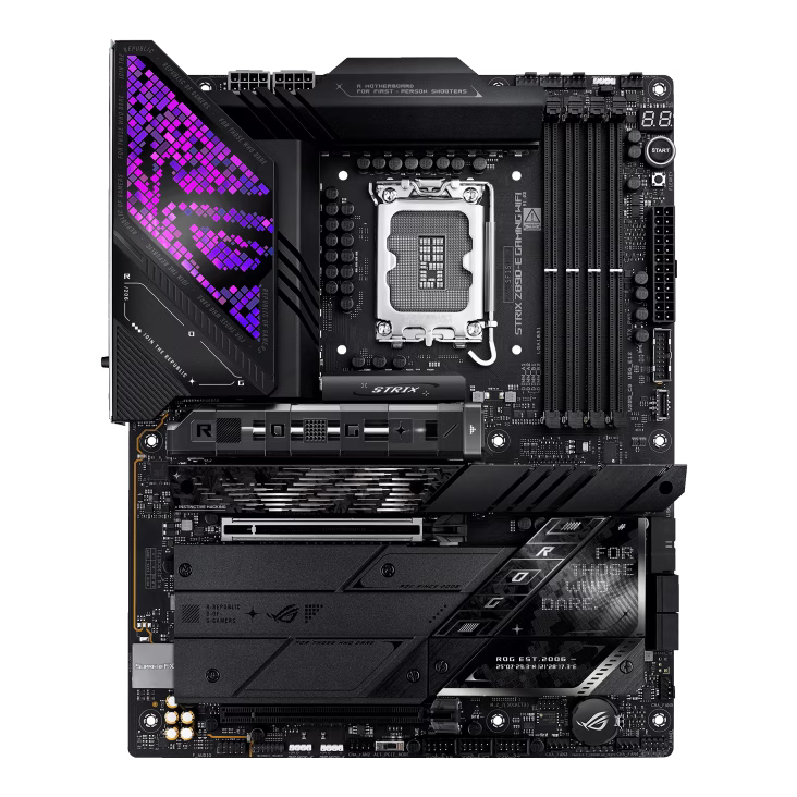 ASUS ROG STRIX Z890-E GAMING WIFI LGA1851 ATX Motherboard, Z890 Chipset,  4x DIMM slots, max. 192GB, DDR5,  7x M.2 slots and 4x SATA 6Gb/s, PCIe 5.0, Wi-Fi 7 & BT | 90MB1IM0-M0EAY0 thumbnail 3