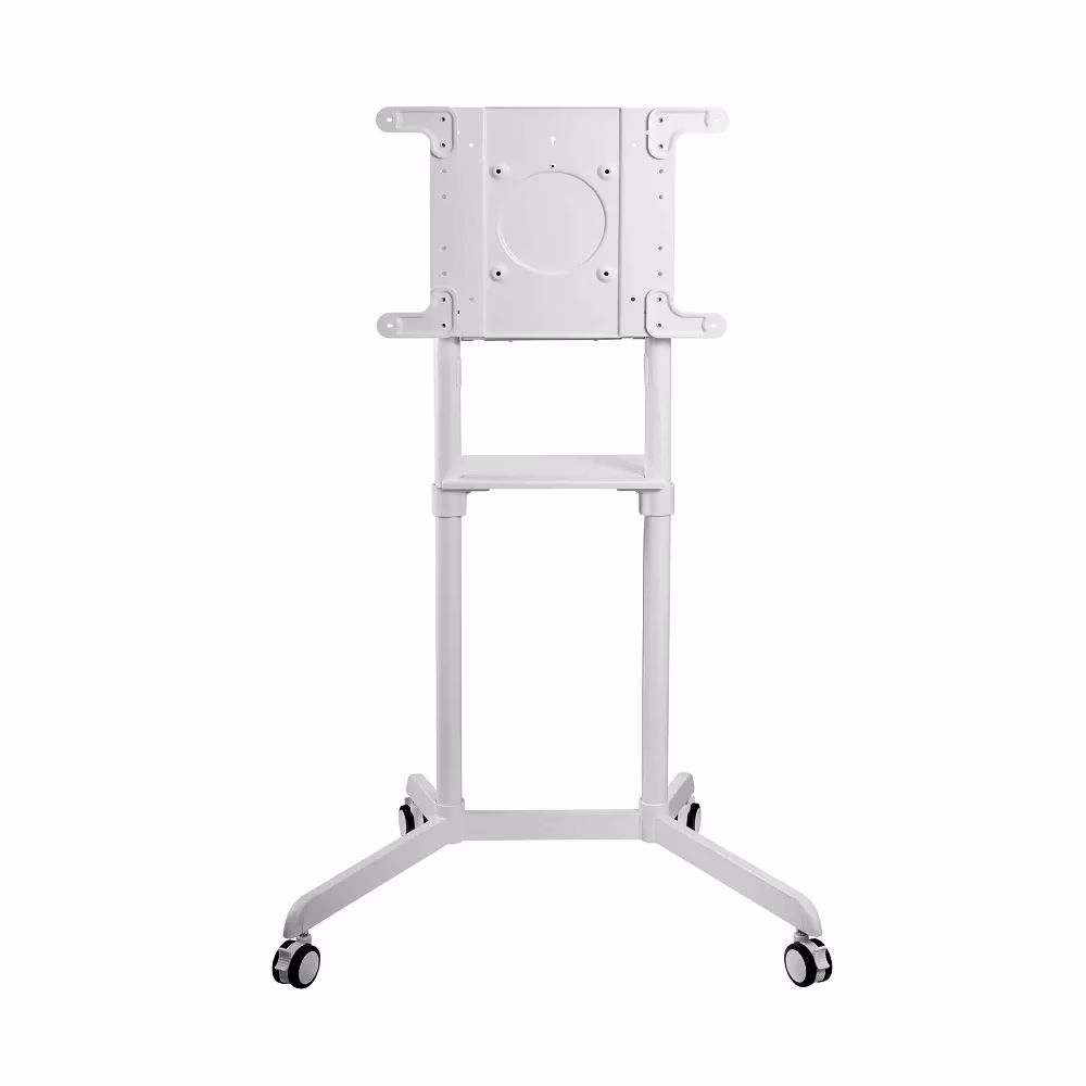 Skill Tech Rotating Mobile Stand For Interactive Display, 37" - 75" Screen Size, 70kg  Capacity, Built-In Cable Management, Steel & Melamine Materials, Compatible For Samsung Flip Pro Series, White | SH 046RMS thumbnail 2