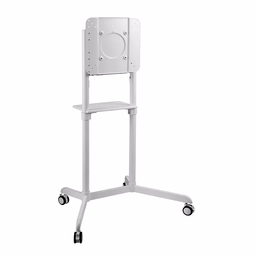 Skill Tech Rotating Mobile Stand For Interactive Display, 37" - 75" Screen Size, 70kg  Capacity, Built-In Cable Management, Steel & Melamine Materials, Compatible For Samsung Flip Pro Series, White | SH 046RMS – Buy Online