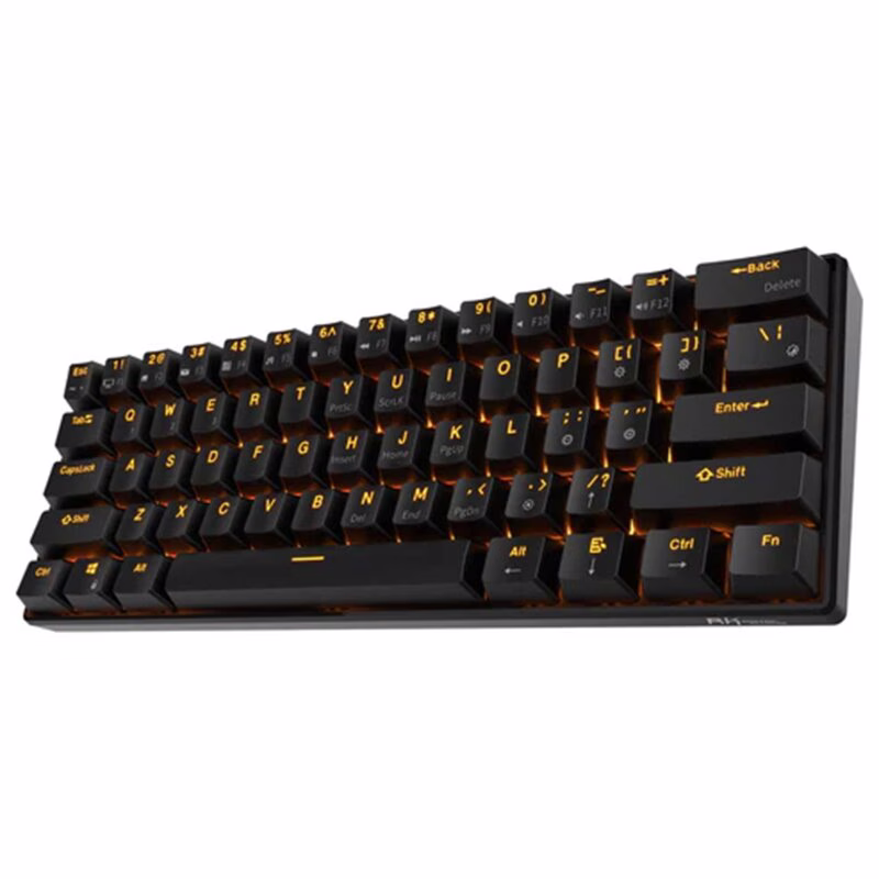 ROYAL KLUDGE RK61 RGB Tri-Mode Wireless Mechanical Keyboard, Blue Switch, Black | RK61SM-BLAC-Q image