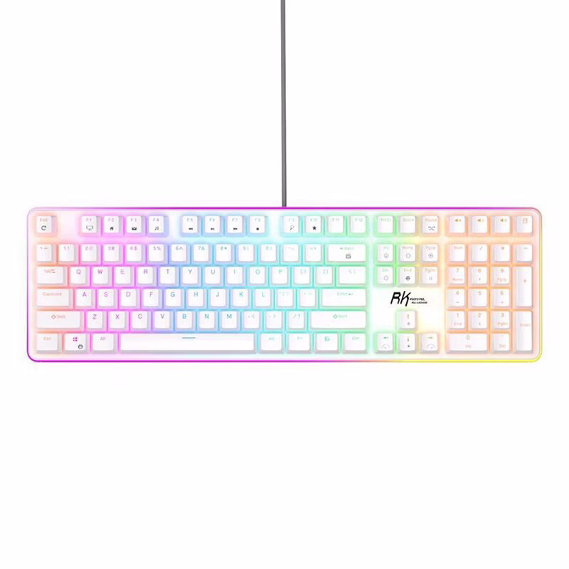 ROYAL KLUDGE RK918 RGB Wired Mechanical Gaming Keyboard, Red Switch, White | RK918-WHIT-H – Buy Online