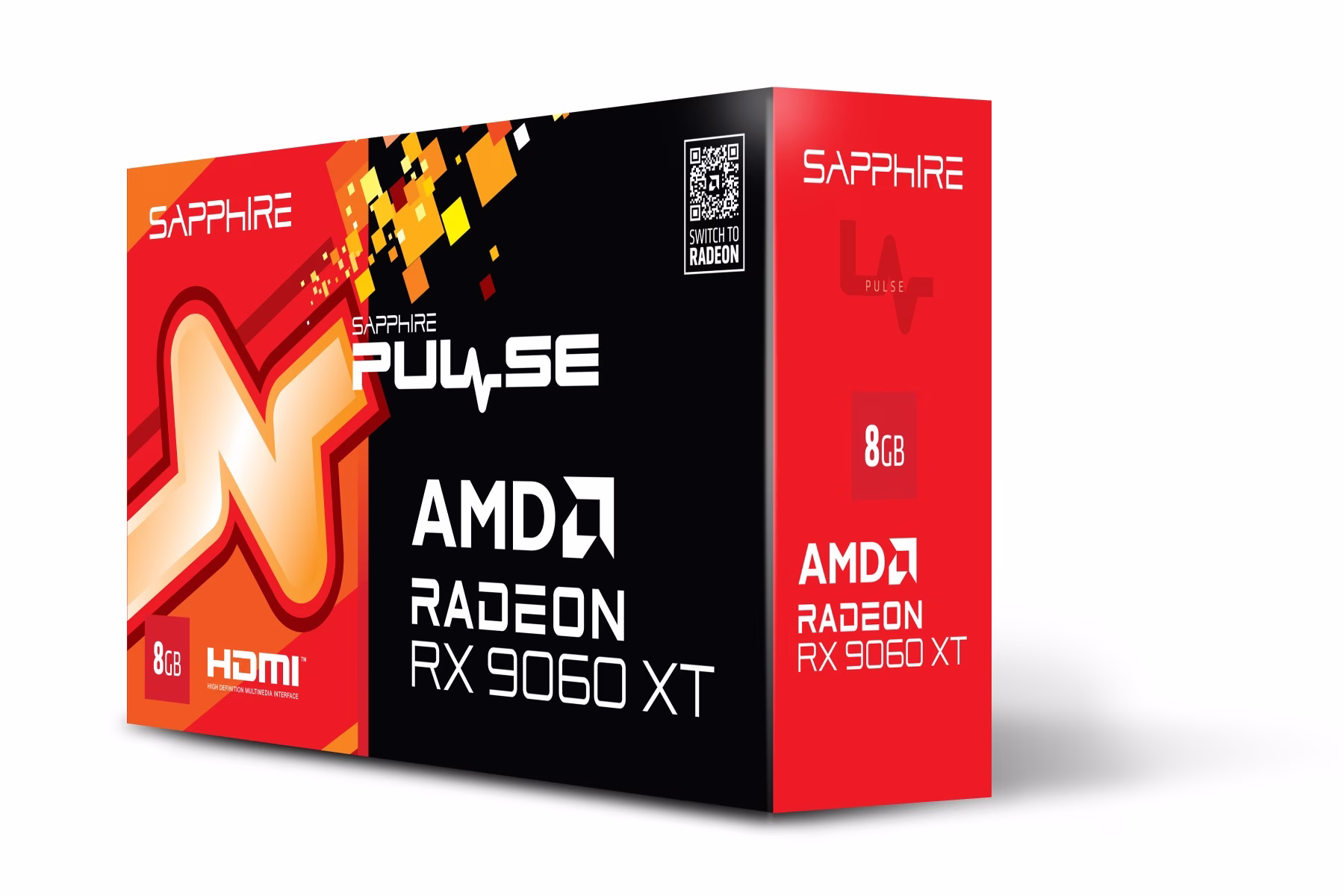 SAPPHIRE PULSE AMD Radeon RX 9060 XT Graphic Card (GPU),16GB/128 bit GDDR6, Up to 3290 MHz, AMD RDNA 4 architecture, DisplayPort 2.1a, Black | 11350-03-20G thumbnail 7
