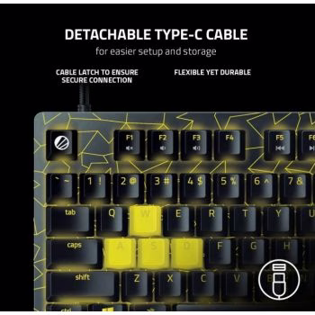 Razer Huntsman V2 Tenkeyless ESL Edition Keyboard, Linear Optical Red Switch Gen 2, Wired - Detachable USB-C, Doubleshot PBT Keycaps, RGB Lighting, US Layout | RZ03-03941700-R3M1 thumbnail 2