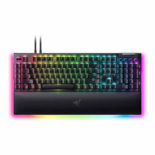 Razer BlackWidow V4 Pro RGB Mechanical Gaming Keyboard - Yellow Switch, Case foam & PCB foam included, Up to 8,000 Hz polling rate, Razer Chroma??? RGB | RZ03-04681800-R3M1 image