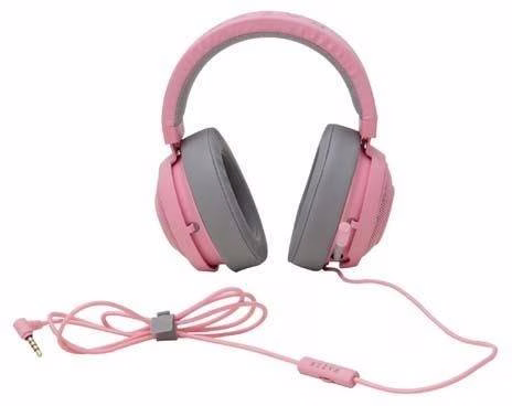 Razer Kraken Quartz Edition, Gold plated analog type 3.5 mm, Ear pad for injecting cooling gel, Aluminum frame, Works with PC, PS4, Xbox One, Switch, & Mobile Devices, Pink | RZ04-02830300-R3M1 thumbnail 5