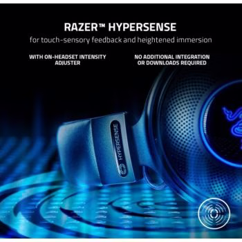 Razer Kraken V3 Pro Wireless Gaming Headset, With Haptic Technology, 50mm Drivers, THX Spatial Audio, 20 Hz-20 kHz Frequency Response, Oval Ear Cushions, Black | RZ04-03460100-R3M1 thumbnail 2