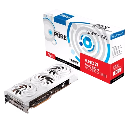 Sapphire Pure AMD Radeon Rx 7900 GRE Gaming OC 16GB GDDR6 256 Bit Dual HDMI/Dual DP Graphic card, AMD Radiance Display Engine, AMD Radeon Boost technology & Anti-Lag technology | 11325-03-20G image