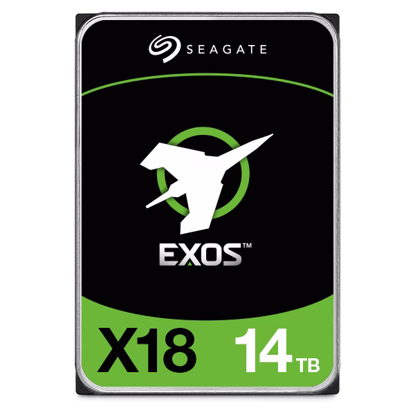 Seagate Exos X18 14TB SATA III 6Gb/s 3.5" Internal Hard Drive, Data Transfer Speeds up to 270 MB/s, 7200 rpm Speed, 256MB Cache, 2,500,000 Hours MTBF, 0.35% AFR | ST14000NM000J thumbnail 2