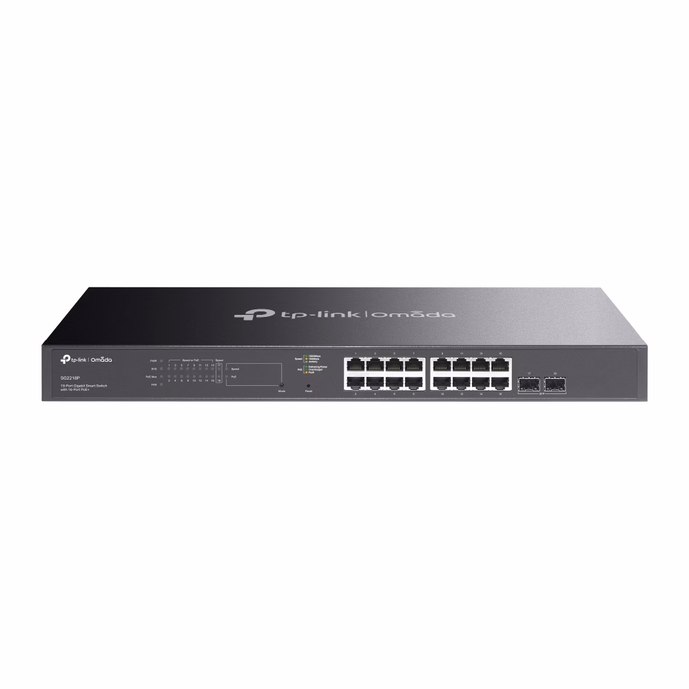TP-Link SG2218P Omada 18-Port Gigabit Smart Switch with 16-Port PoE+ thumbnail 2