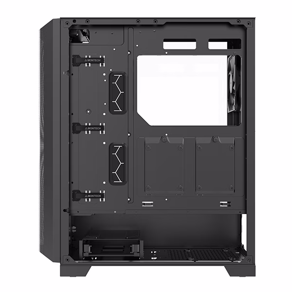 Montech SKY ONE LITE High-End Budget ATX Case, USB TYPE-C Port,  "Air Performance Fine Mesh" Front Panel, All-Around Anti-Dust Design, 3x High Airflow Fans Pre-Installed, Easy Swivel Glass Side Panel, Black | SKY ONE LITE thumbnail 9