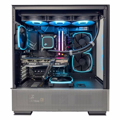 SKy Two Built Gaming PC, Core i5-14500 14th Gen, NVIDIA 3050 DUAL 6GB OC, 16GB (2x8GB) 6000 RGB DDR5, 1 TB NVMe, AIO Cooler, 650W thumbnail 2