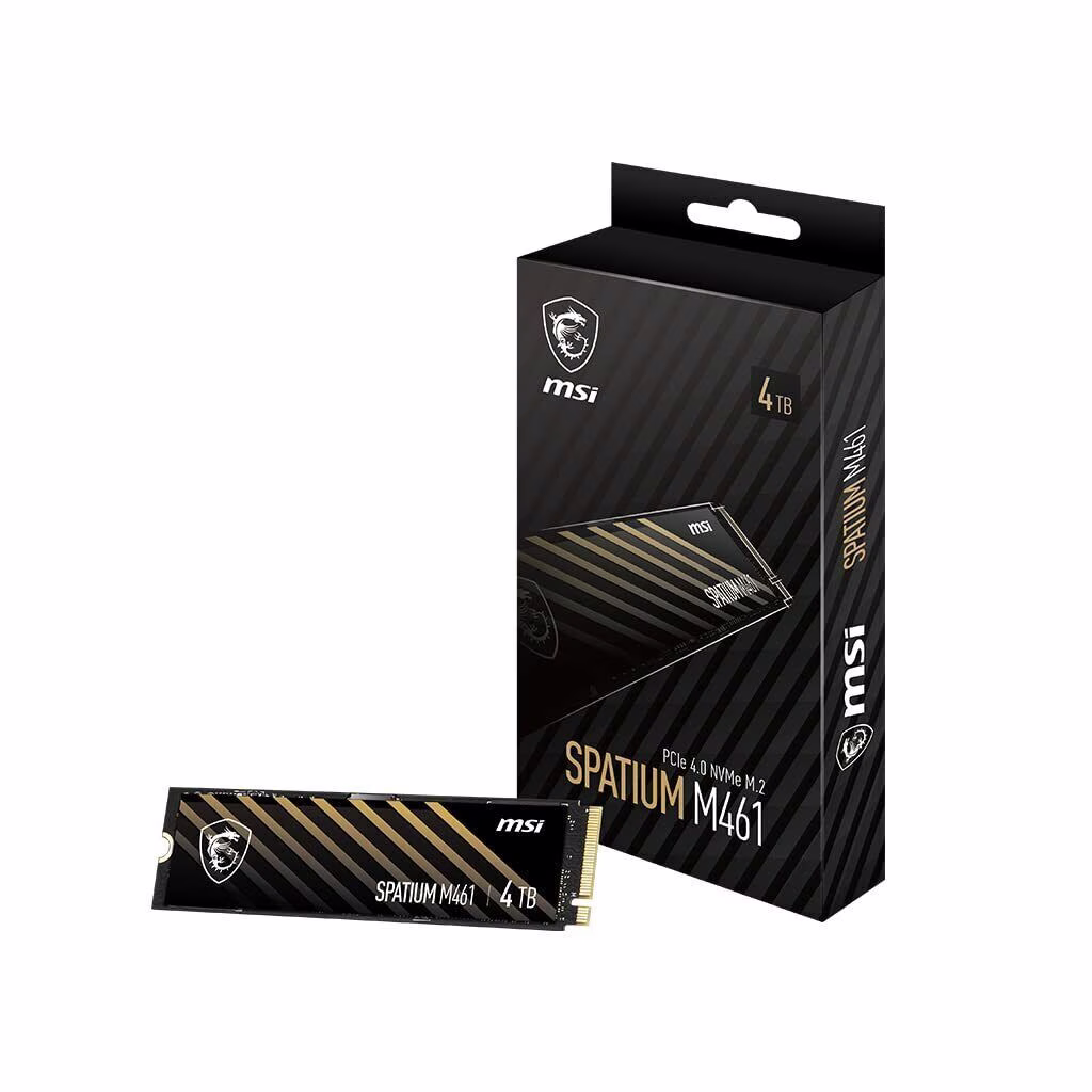 Msi SPATIUM M461 PCIe 4.0 NVMe M.2 4TB SSD, PCIe Gen4x4, NVMe 1.4, M.2 2280, 3D NAND, PHISON E21T | SM461N4TB thumbnail 4