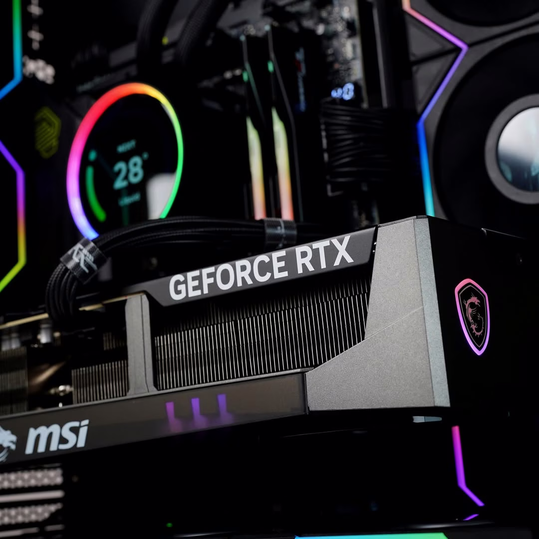 Intel Ultra 9 285K + RTX 5090 OC Creator & Gaming PC, Intel Core Ultra 9 285K, RTX 5090 OC Edition 32GB GDDR7, 64GB (2x32GB) 6000MHz, 4TB NVMe SSD, LCD AIO Liquid Cooler, 1300W Platinum, WiFi 7 thumbnail 3