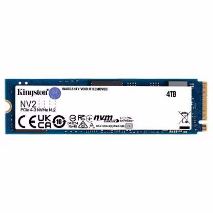 Kingston NV2 4TB M.2 2280 NVMe Internal SSD, Up to 3500MB/s Read / 2800MB/s Write Speed, Gen 4x4 NVMe PCIe Performance, 2.17G Vibration Operating | SNV2S/4000G thumbnail 2