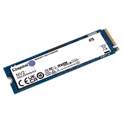 Kingston NV2 4TB M.2 2280 NVMe Internal SSD, Up to 3500MB/s Read / 2800MB/s Write Speed, Gen 4x4 NVMe PCIe Performance, 2.17G Vibration Operating | SNV2S/4000G thumbnail 3