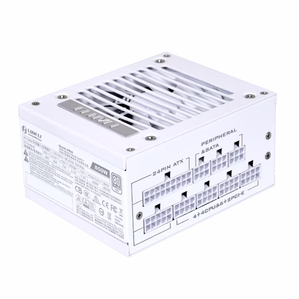 Lian Li SP850 80+ Gold Fully Modular Design SFX Power Supply, 850 Watts, Japanese Electrolytic Capacitors, HYB Bearing Type, ZERO RPM mode, White | G89.SP850W.00UK thumbnail 3