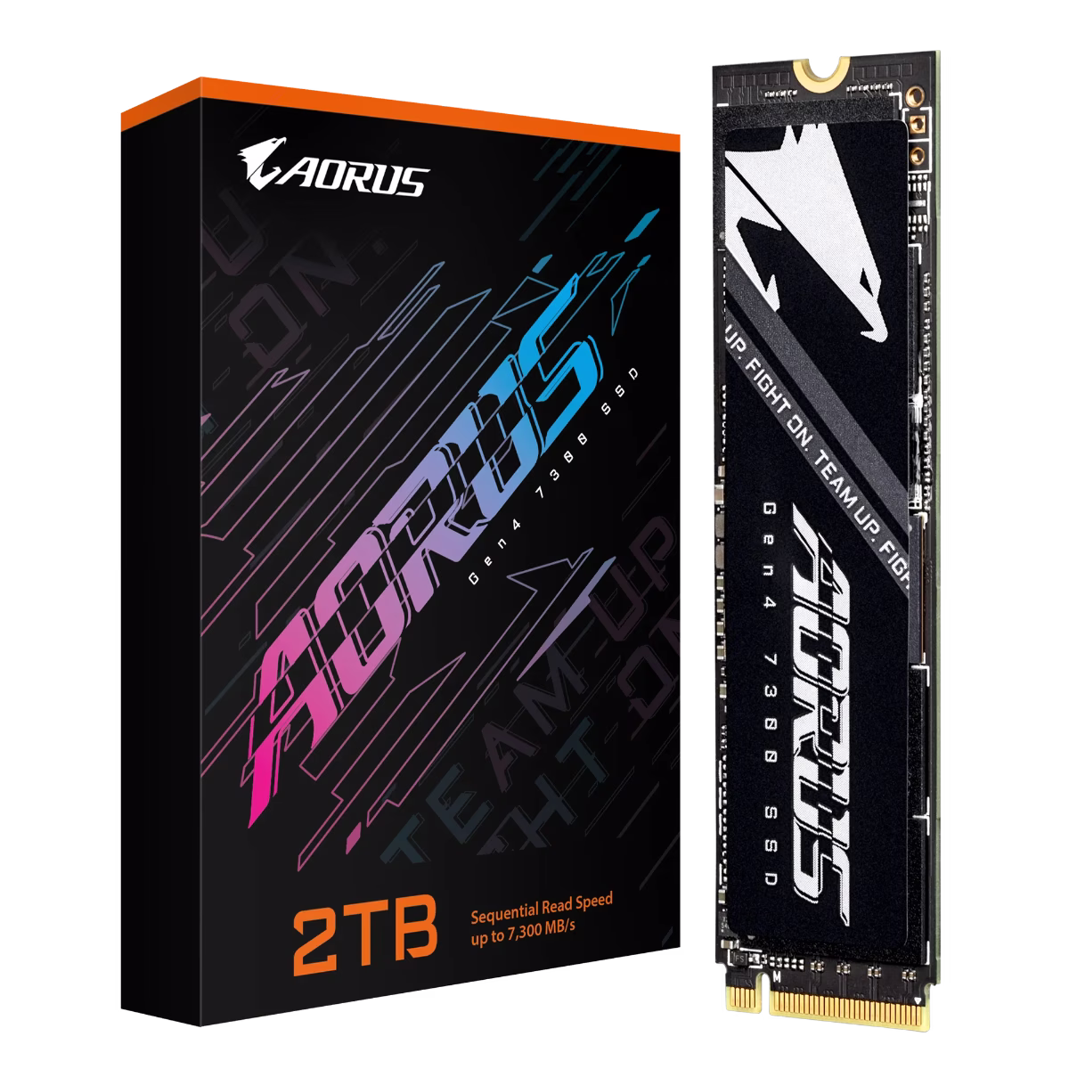 Gigabyte AORUS Gen4 7300 2TB SSD (w/o heat spreader), 7300 MB/s Seq., PCIe 4.0x4, NVMe 1.4 Interface, DDR4 1GB DDR Cache, M.2 2280 | AG4732TB N thumbnail 4