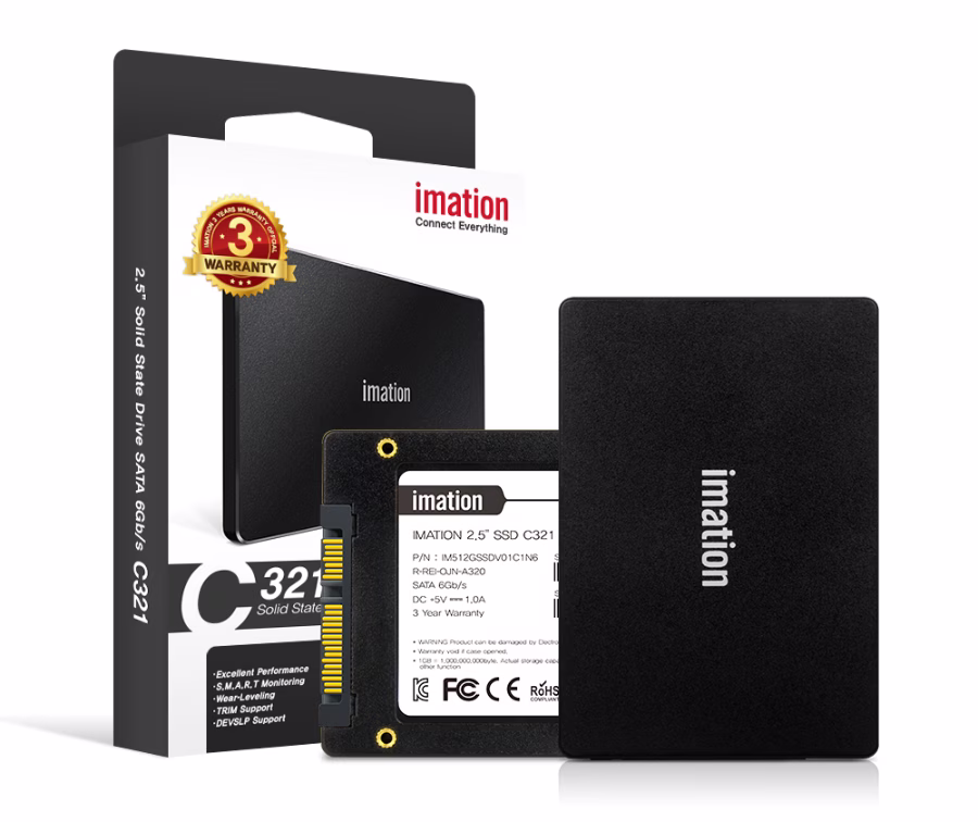 Imation C321 SATA3 2.5" 1TB SSD, SATA3 6Gb/s, 100mm x 69mm x 7mm | IM1TSSDV01C1N6 image