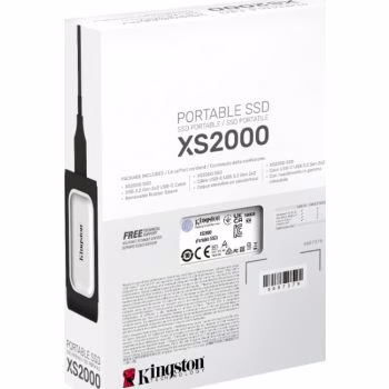 Kingston XS2000 500GB High Performance Portable SSD, With USB-C, Pocket-Sized, USB 3.2 Gen 2x2, Up to 2000MB/s Read and Write | SXS2000/500G image