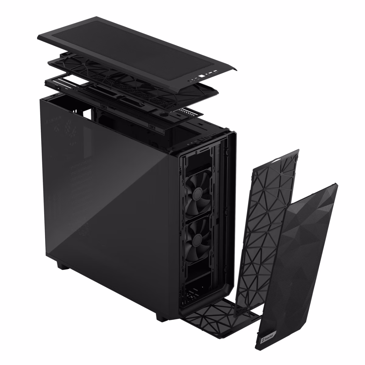 Fractal Design Meshify 2 XL, E-ATX, ATX, Micro-ATX & Mini-ITX Support, 6 x 2.5/3.5" Drive Bays, Light Tint Tempered Glass - Black, Full-Tower Case | FD-C-MES2X-02 thumbnail 6