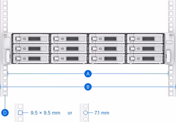 Synology Rack Kit Slide Rail, Depth 610mm to 890mm, Provides Easy Access to Servers, For Synology Rackmount Servers | RKS-02 thumbnail 3