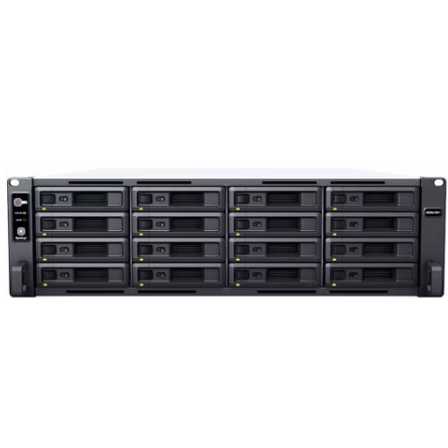 Synology RackStation 3U 16-Bay Rackmount NAS, AMD Ryzen V1500B CPU, 4GB DDR4 ECC Memory, 16 Drive Bays, 4x Gigabit Ethernet Ports, 2200 MB/s Read Speed, 1164 MB/s Write Speed, PCIe 3.0 | RS2821RP+ – Buy Online