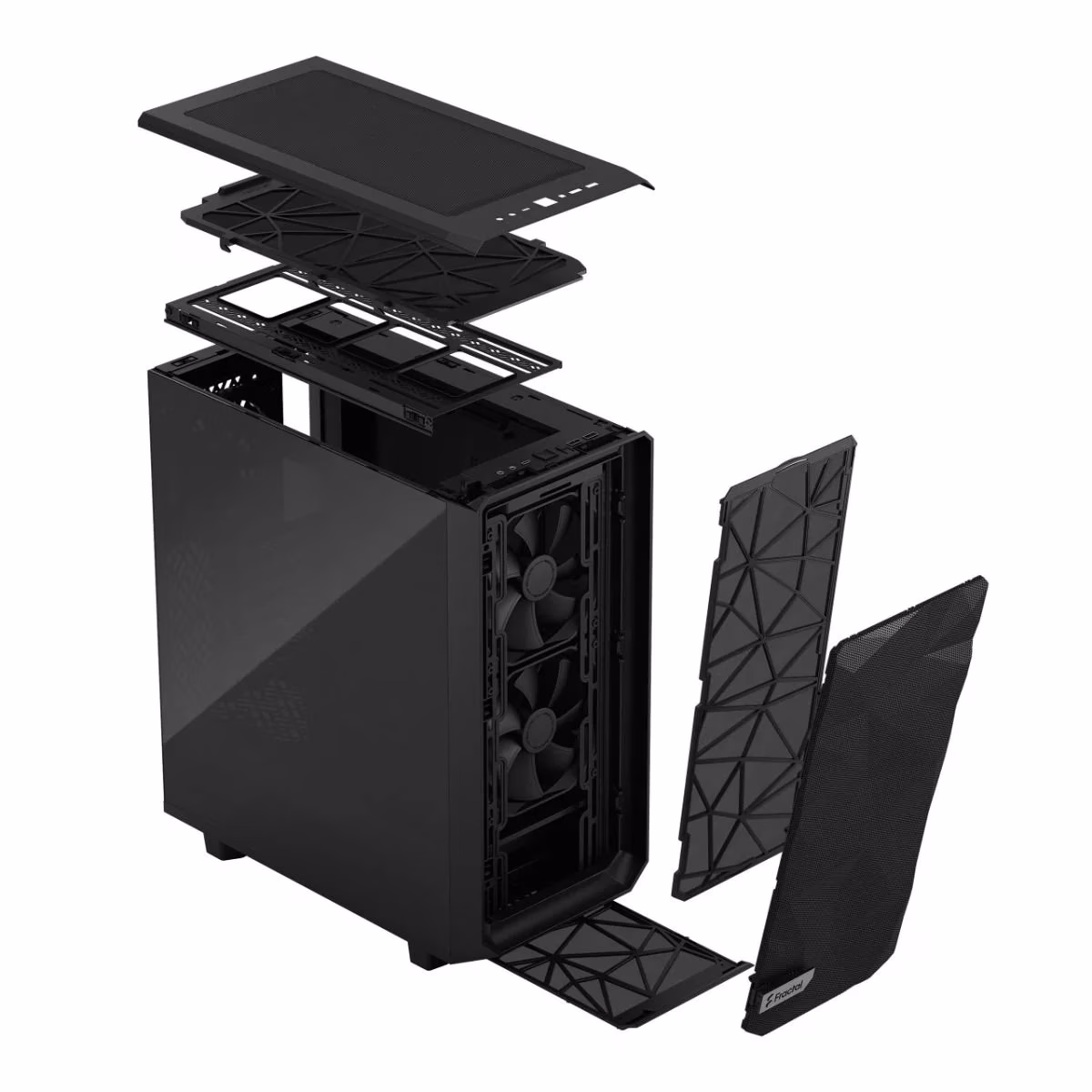 Fractal Meshify 2 Compact Black Solid Gaming Case, Supports Motherboard Upto ATX, Radiator Up to 360/280 mm, USB 3.2 Type-C port | FD-C-MES2C-01 thumbnail 2