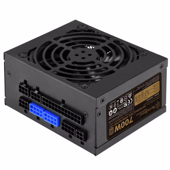 SilverStone SX700-G SFX Fully Modular 700W 80 PLUS Gold Power Supply, Active PFC, Silent FDB Fan, Black | SST-SC700-G thumbnail 2