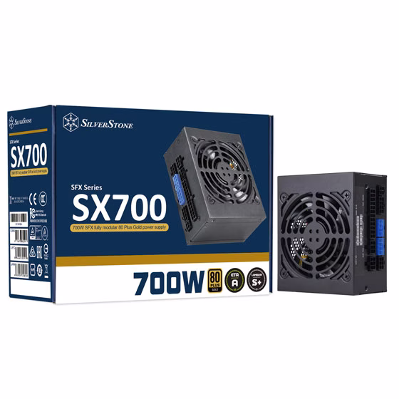 SilverStone SX700-G SFX Fully Modular 700W 80 PLUS Gold Power Supply, Active PFC, Silent FDB Fan, Black | SST-SC700-G – Buy Online