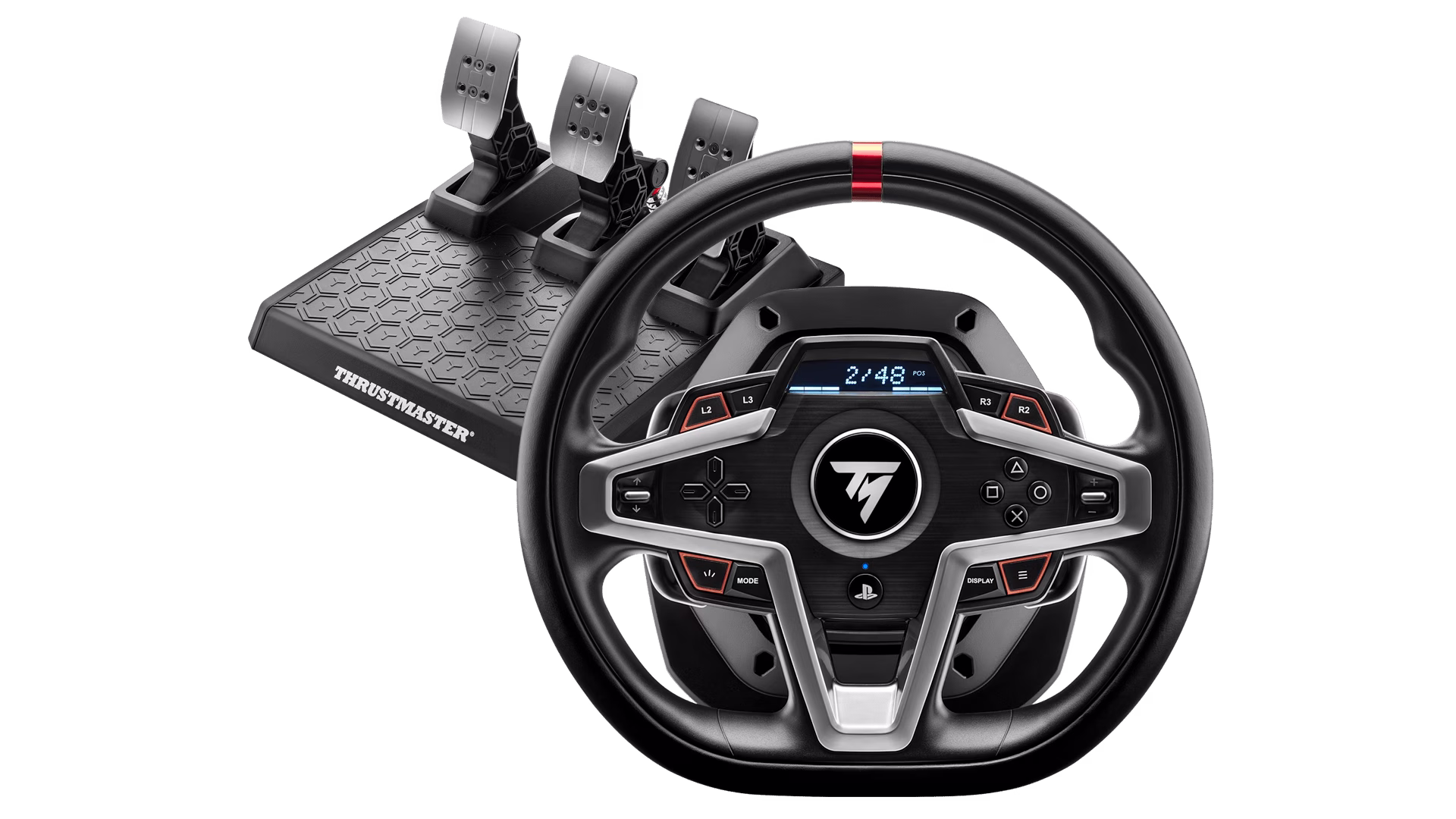 Thrustmaster T248 Simulated Racing Wheel, T3PM Magnetic Pedal Set, officially licensed for PlayStation 5 & PlayStation 4, PC, H.E.A.R.T Magnetic Technology thumbnail 2