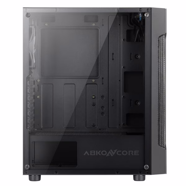 ABKONCORE T250 Middle Tower Gaming Case, 4x Fixed ARGB Fans, Tempered Glass, ARGB V2 Controller thumbnail 10
