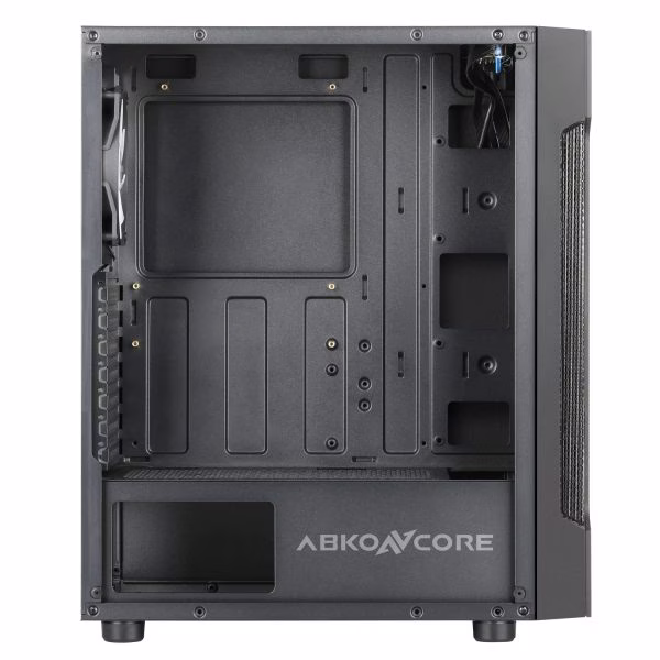 ABKONCORE T250 Middle Tower Gaming Case, 4x Fixed ARGB Fans, Tempered Glass, ARGB V2 Controller thumbnail 2