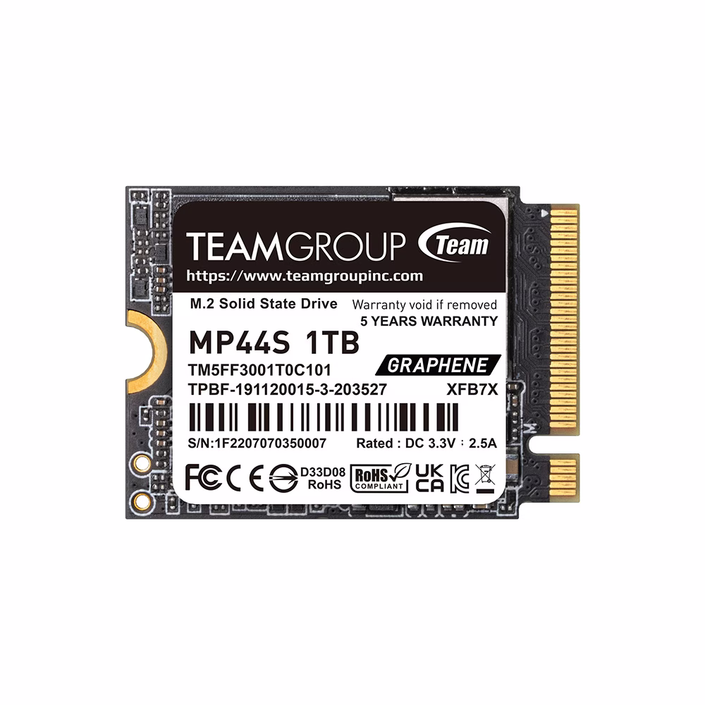 Team Group MP44S M.2 2230 1TB PCIe 4.0 x4 with NVMe, STEAM Deck Compatible, Internal Solid State Drive (SSD) | TM5FF3001T0C101 thumbnail 4