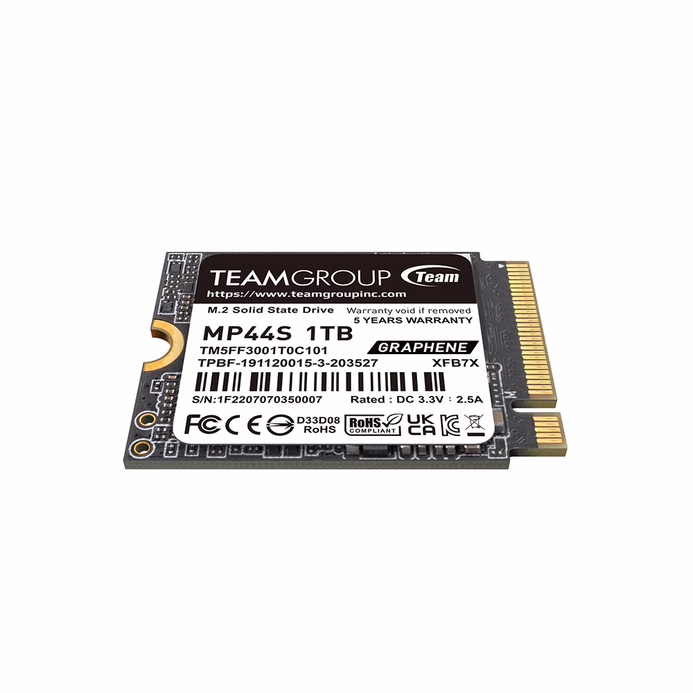 Team Group MP44S M.2 2230 1TB PCIe 4.0 x4 with NVMe, STEAM Deck Compatible, Internal Solid State Drive (SSD) | TM5FF3001T0C101 thumbnail 5