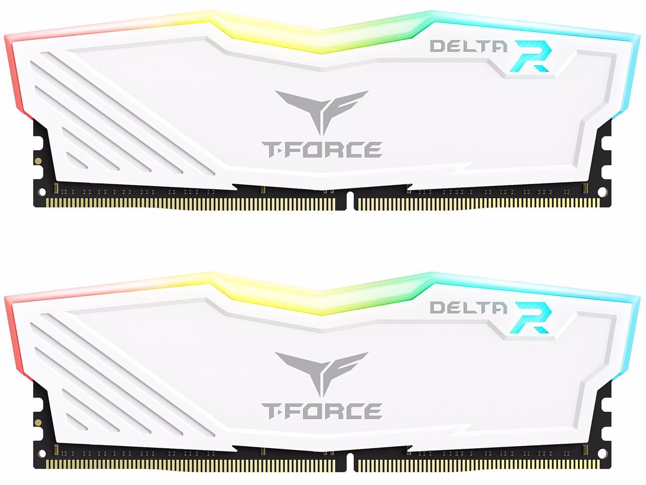  TeamGroup T-FORCE Delta RGB White 32GB (2X16GB) DDR4 3600, Aluminum Heat Spreader, Unbuffered | TF4D432G3600HC18JDC01 image