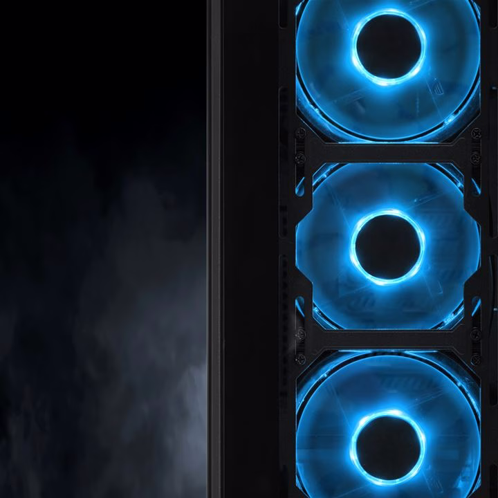 Sharkoon TG5 Glass ATX MIDI Tower Case, 3x 120 mm LED fan Pre-Installed, Tempered glass 4 mm, Blue | 4044951020584 thumbnail 7