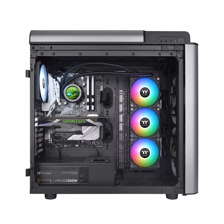 Thermaltake TH360 V2 Ultra ARGB Sync All-In-One Liquid Cooler, 480 x 480 resolution LCD Display, 3x CT120 ARGB fans, Black | CL-W384-PL12SW-A thumbnail 5