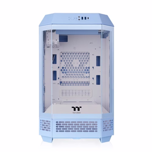 Thermaltake Tower 250 Hydrangea Blue Mini Mini Tower Case, Tempered Glass, 2x Pre-installed CT120 Fans, MoBo Supports Mini ITX, Radiator Upto 360mm, Blue | CA-1Z9-00SFWN-00 thumbnail 2