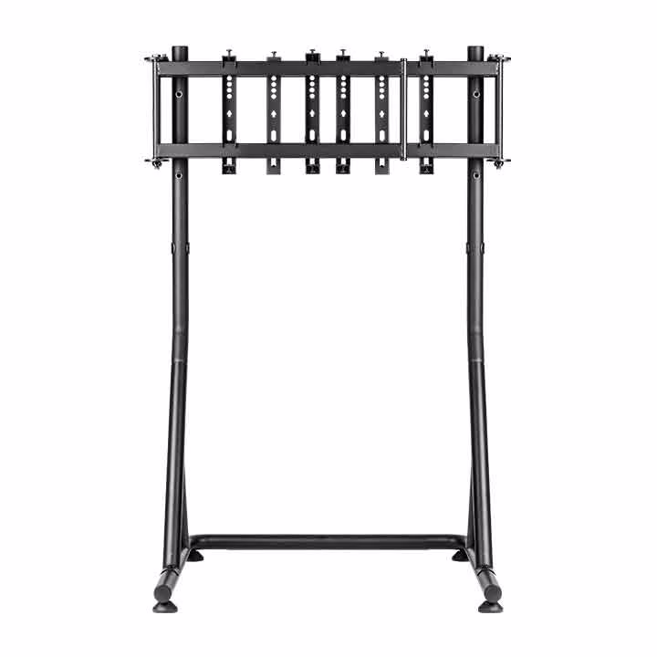 Thermaltake Triple Racing Monitor Stand, Fine Texture Black Powder Coated Steel Frame, Supports a maximum of three 32??? monitors mounting, Compatible with GR500 Racing Simulator Cockpit, load of up to 20kg x 3 (44Ibs x 3) | GEA-RMS-TMSBLK-01 image