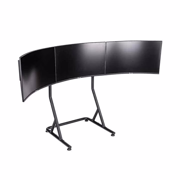 Thermaltake Triple Racing Monitor Stand, Fine Texture Black Powder Coated Steel Frame, Supports a maximum of three 32??? monitors mounting, Compatible with GR500 Racing Simulator Cockpit, load of up to 20kg x 3 (44Ibs x 3) | GEA-RMS-TMSBLK-01 thumbnail 9