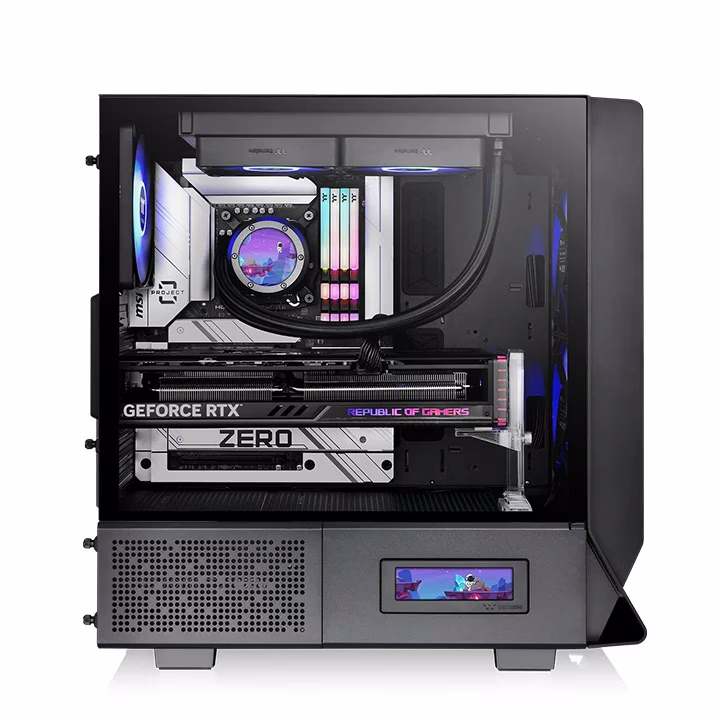 Thermaltake Ceres 330 TG ARGB Mid Tower Chassis, 2x Pre-Installed CT140 aRGB Fans & 1x CT140 Fan, 4mm Tempered Glass Panel, Up to 360mm Radiator & 7 Fans, Removable Filters, Black | CA-1Y2-00M1WN-01 thumbnail 2